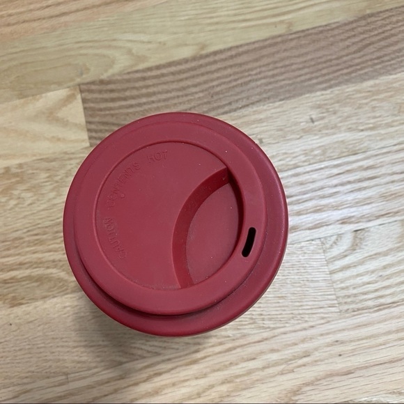 Merry Christmas Buffalo Plaid Ceramic Coffee Travel Mug NWT Silicone Lid - Picture 7 of 8